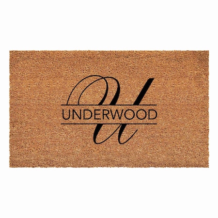 Calloway Mills Personalized Door Mat, Black, Natural, 30 in W x 48 in L 111013048